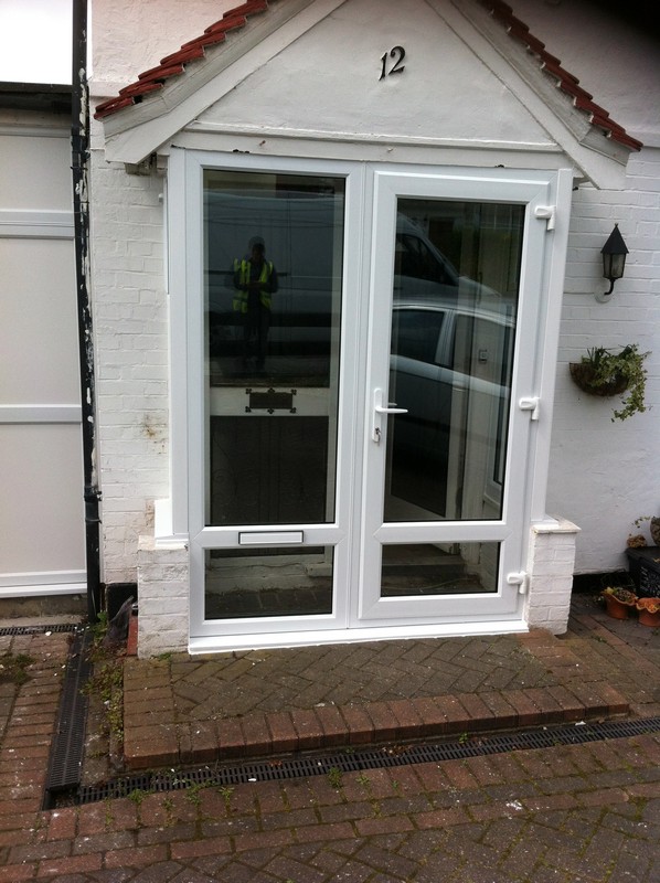 uPVC French doors fitted as front entrance in South Kensington
